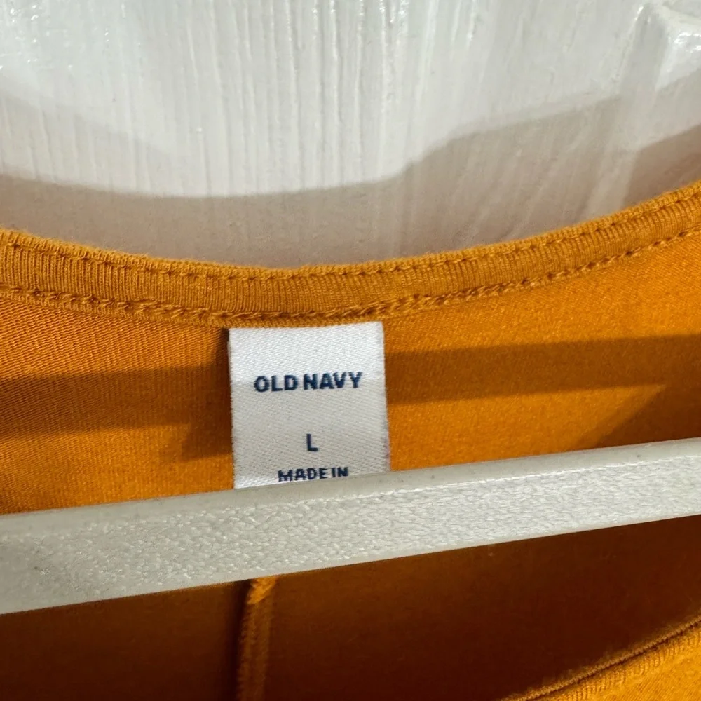 Old Navy Mustard Yellow/Orange Sleeveless Crew Neck Sundress - Picture 3 of 3